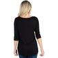 24/7 Comfort Apparel 3/4 Sleeve Strappy Tunic Top - image 2