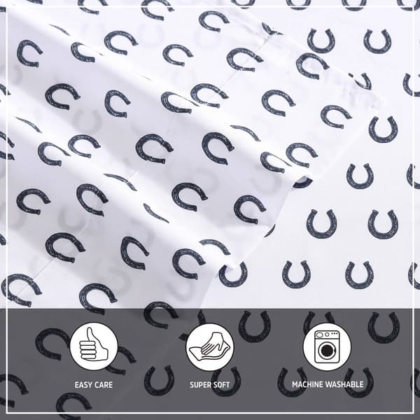 Wrangler Horseshoe Dots Microfiber Sheet Set
