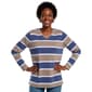 Petite Hasting & Smith Long Sleeve Rugby Stripe V Neck Tee - image 8