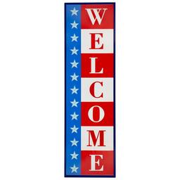 Northlight Seasonal Americana "Welcome" Metal Porch Board Sign