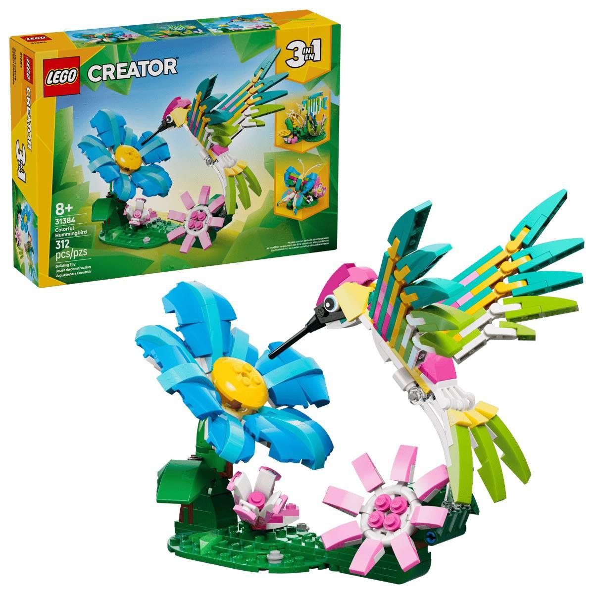 Open Video Modal for LEGO(R) Creator 3 in 1 Colorful Hummingbird Building Kit