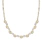 Gianni Argento Gold Plated Lab Opal Halo Necklace - image 1