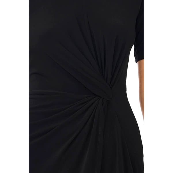 Womens MSK Short Sleeve Side Twist Solid Midi Dress