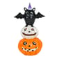 National Tree 22in. Pre-Lit Bat Standing on Pumpkins Decor - image 1