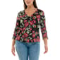 Womens Zac & Rachel Bracelet Invert Pleat Floral Blouse - image 1