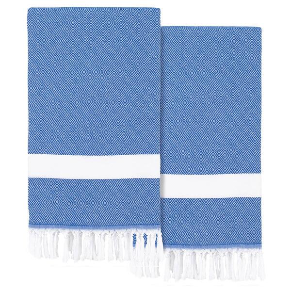 Linum Home Textiles Diamond Pestemal Beach Towel - Set of 2 - image 