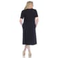 Plus Size White Mark Short Sleeve Pocket Swing Midi Dress - image 3