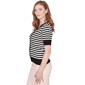 Womens Emaline Enchanted Bloom Short Sleeve Stripe Sweater - image 3