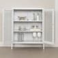 South Shore Eddison Pure White Mesh 2-Door Storage Cabinet - image 3
