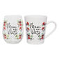 Home Essentials 16oz. Mom Black/Flower Mug w/19.5oz. Blk Stemless - image 1