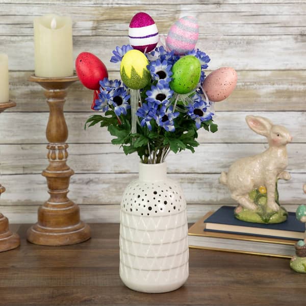 Northlight Seasonal Colorful Easter Egg Picks - Set of 6