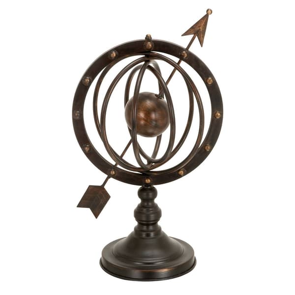 9th & Pike&#40;R&#41; Metal Armillary Sphere Sculpture