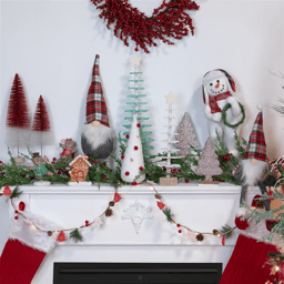 Northlight Plush Christmas Cone Tree with Pompom Ornaments