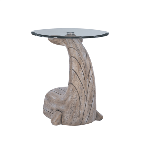 Linon Home Decor Moby Whale Side Table Driftwood