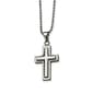Mens Gentlemen's Classics&#40;tm&#41; Stainless Steel Brushed Cross Necklace - image 1
