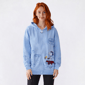 Juniors Plus Freeze Snoopy Embroidered Zip Up Hoodie - image 2