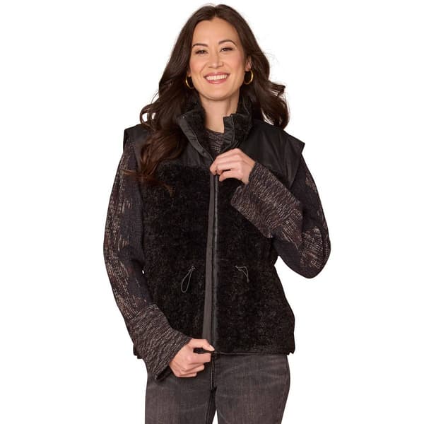 Womens Democracy Funnel Neck Front Zip Vest