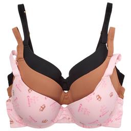 Womens Juicy Couture 3pk. Underwire Bras - JC4603-3PKDX