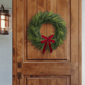 Puleo International 22in. PE Cypress Christmas Wreath with Bow - image 3