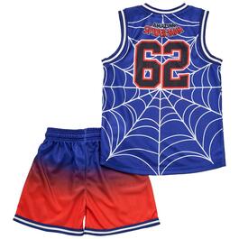 Boys &#40;4-7&#41; Isaac Morris 2pc. Spider-Man Jersey Basketball Set