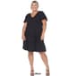 Plus Size White Mark Short Sleeve V-Neck Midi Dress - image 6