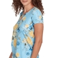 Womens Emaline Key Items Short Sleeve V-Neck Floral Garden Tee - image 5
