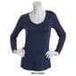 Juniors Aveto Long Sleeve Basic V-Neck Solid Tee - image 10