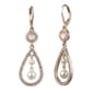 Anne Klein Gold-Tone White Crystal Post Orbital Earrings - image 1