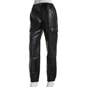 PLEATHER JOGGER PANTS