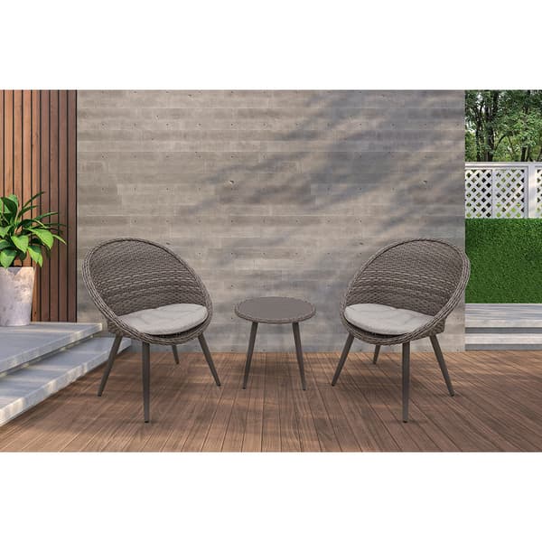 Megansett 3pc. Wicker Patio Seating Set Boscov's