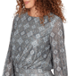 Petite Emaline Seabreeze Essence Long Sleeve Medallion Blouse - image 5