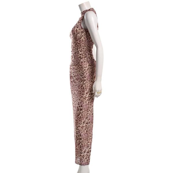 Juniors Madden Girl Mesh Funnel Neck Midi Dress - Taupe