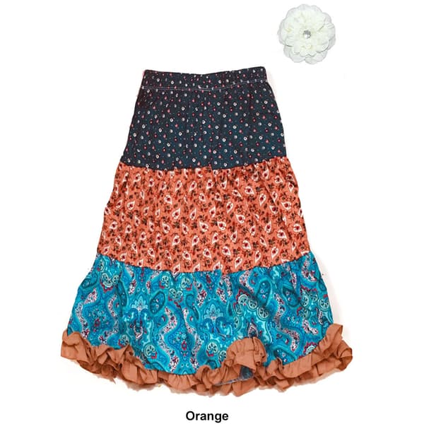 Mi Amore Gigi Peasant Skirt and Flower Hair Accessory