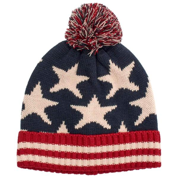 Mens Modena Americana Flag Knit Hat - image 