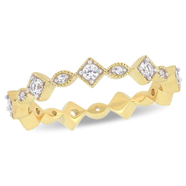 Gemstone Classics(tm) 0.54ctw. Sapphire 10kt. Yellow Gold Ring