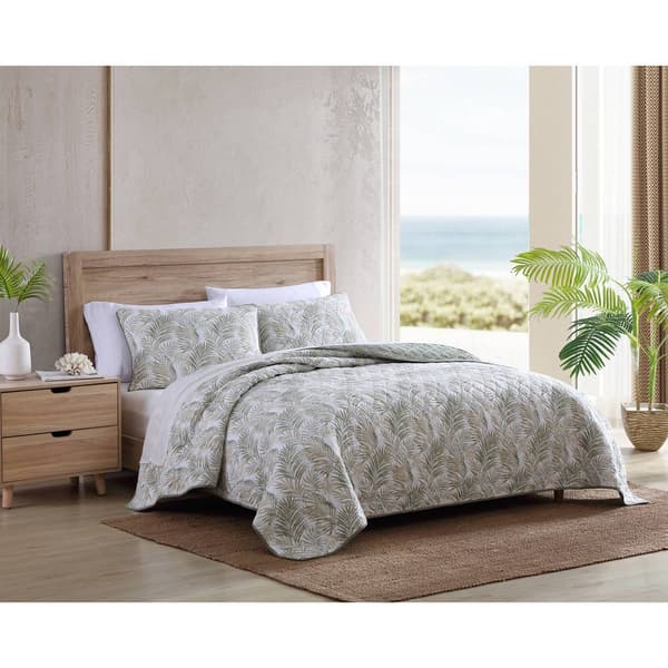 Tommy Bahama Maui Palm 136 Thread Count Reversible Quilt Set