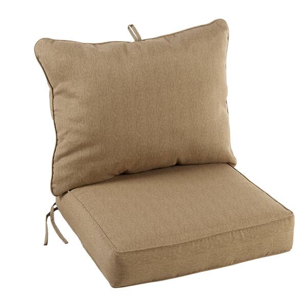 Jordan Manufacturing 2pc. Deep Seating Cushion - Textured Tan - image 