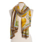 Womens Renshun Yellow Floral Oblong Scarf - image 2