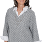 Petite Alfred Dunner Vail Diamond Texture Two in One Blouse - image 5