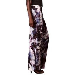 Womens Calvin Klein Pull On Abstract Floral Wide Leg Pants