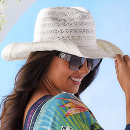Womens Collection XIIX Open Weave Cowgirl Hat