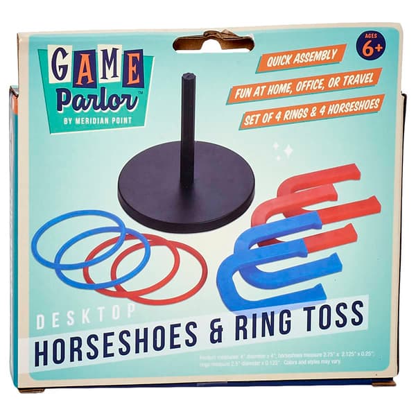 Smartworks Game Parlor  Desktop Horseshoes &amp; Ring Toss Game