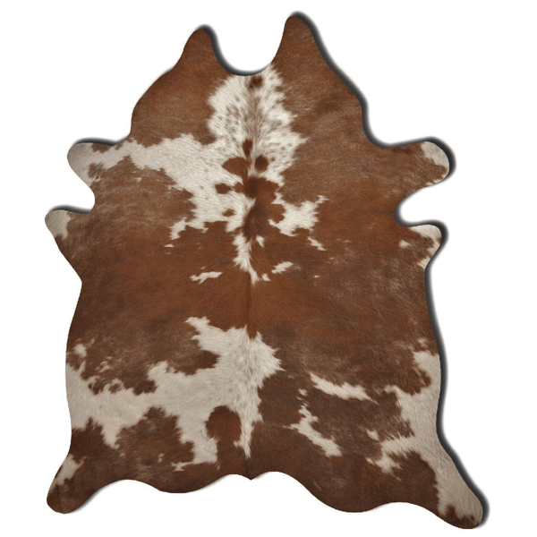 HomeRoots Brown & White Cowhide Handmade Area Rug
