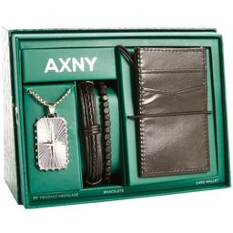 Mens Gentlemen''s Classics(tm) Tag Necklace & Bead Leather Bracelet