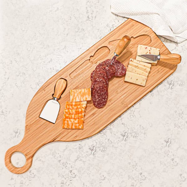 BergHOFF 4pc. Essentials Bamboo Paddle Cheese Board Set