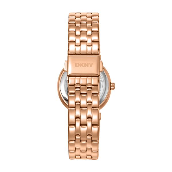 Womens DKNY Crystal Bezel Rose Gold Bracelet Watch-DK1L083M0075
