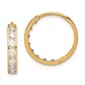 Gold Classics(tm) 14kt. Cubic Zirconia 14.5mm Hoop Earrings - image 1
