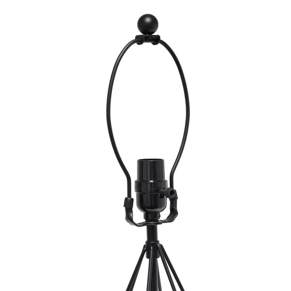 Lalia Home Studio Loft Geometric Wired Table Lamp w/Fabric Shade