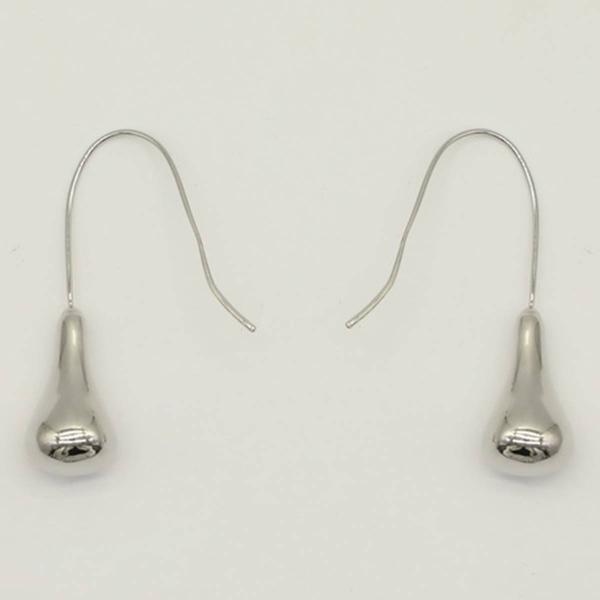 Ashley Cooper(tm) Silver Teardrop Orb Polished Drop Earrings - image 