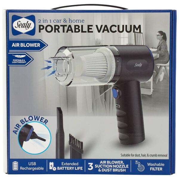 Sealy 2-in-1 Portable Rechargeable Vacuum - image 